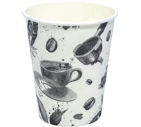Бумажный 1-слойный стакан для горячих напитков Papperskopp 300мл, d90 мм barista flat white, pps ОП-300133