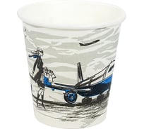 Бумажный 1-слойный стакан для горячих напитков Papperskopp 150мл, d70 мм big city life, pps ОП-170045