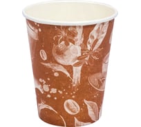 Бумажный 1-слойный стакан для горячих напитков Papperskopp 250мл, d80 мм barista cappuccino, pps ОП-250354