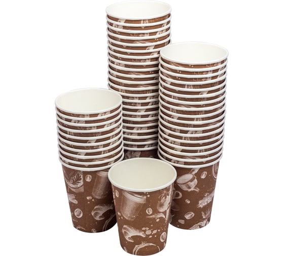Бумажный 1-слойный стакан для горячих напитков Papperskopp 250мл, d80 мм barista cappuccino, pps ОП-250354