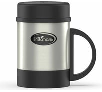 Кружка Biostal 0.37 л, с пластиковой ручкой и крышкой NM-105A
