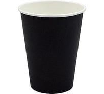 Бумажный 1-слойный стакан для горячих напитков Papperskopp 300мл, d90 мм черный, pps ОП-300081