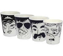 Бумажный 1-слойный стакан для горячих напитков Papperskopp 300мл, d90 мм лица, pps ОП-300131