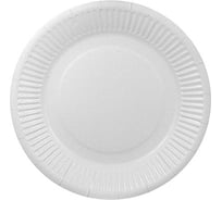 Бумажная тарелка Papperskopp d180 мм ламинированная картон белый, pps ОП-165100