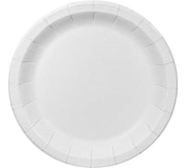 Бумажная тарелка Papperskopp d180 мм, мелованная с бортом картон, белый, pps ОП-165002
