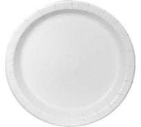 Бумажная тарелка Papperskopp d230 мм, ламинированная, с бортом, картон, белый, pps ОП-230101
