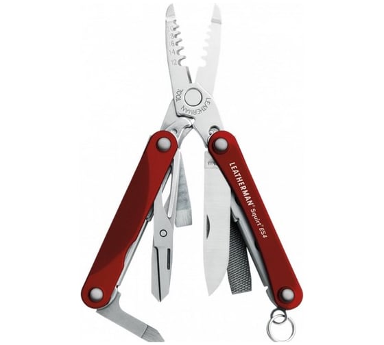Мультитул Leatherman Squirt ES4, 13 функций, красный 831236