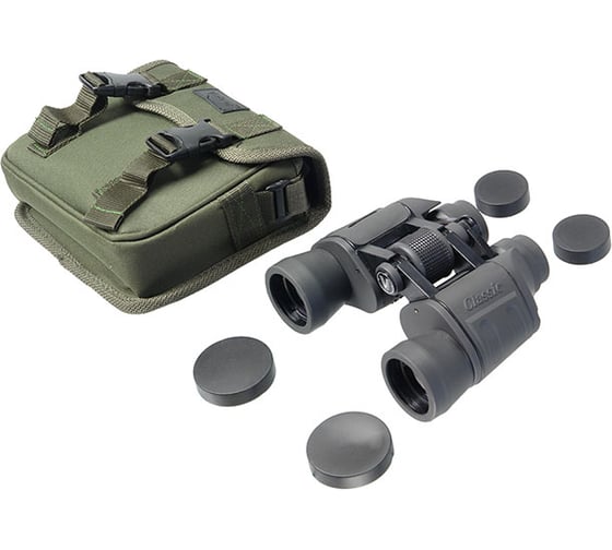 Бинокль Veber Classic БПШЦ 8x40 VRWA широкоугольный, серый 23904