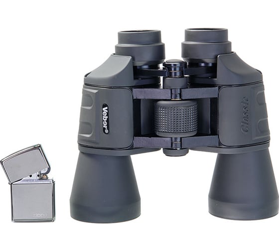 Бинокль Veber Classic БПШЦ 10x50 VRWA, серый 23908