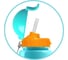 Бутылочка для воды с трубочкой 400 мл оранжевая 12 шт WOWBOTTLES КК0360 2