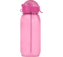 Бутылочка для воды с трубочкой WOWBOTTLES 400 мл, светло-розовая КК0361