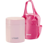 Термос для еды в сумке Tiger MCJ-A050 Flamboise 0.5 л, малиновый MCJ-A050 PF