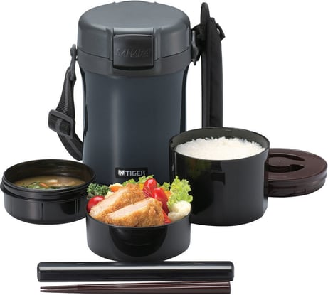 Термос для еды с контейнерами Tiger LWU-A171 1.41 л, темно-серый LWU-A171 HD