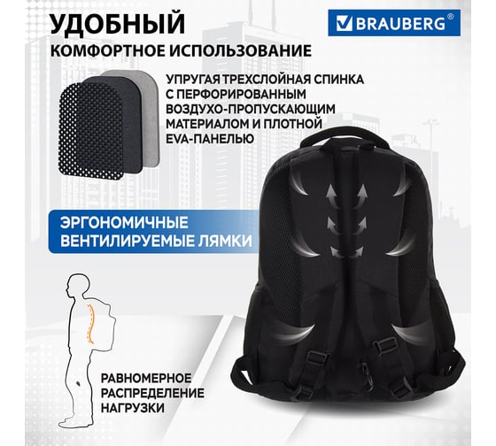 Рюкзак для школы и офиса BRAUBERG Sprinter 224453
