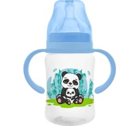 Бутылочка с ручками для кормления Мамина Радость 150 мл, панда КК1279