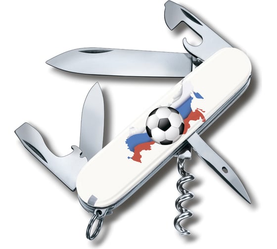 Нож Victorinox Spartan 91 мм, 12 функций "Российский футбол" 1.3603 SOCCER I