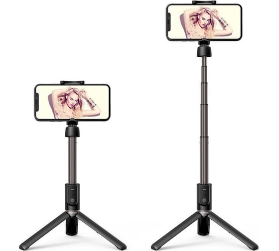 Держатель монопод-трипод Hoco k11 wireless зажим, bt4.2 пульт, 0.68м, черный 0L-00048625