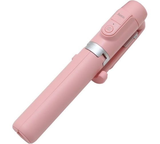 Держатель монопод-трипод Hoco k11 wireless зажим, bt4.2 пульт, 0.68м, розовый 0L-00048626