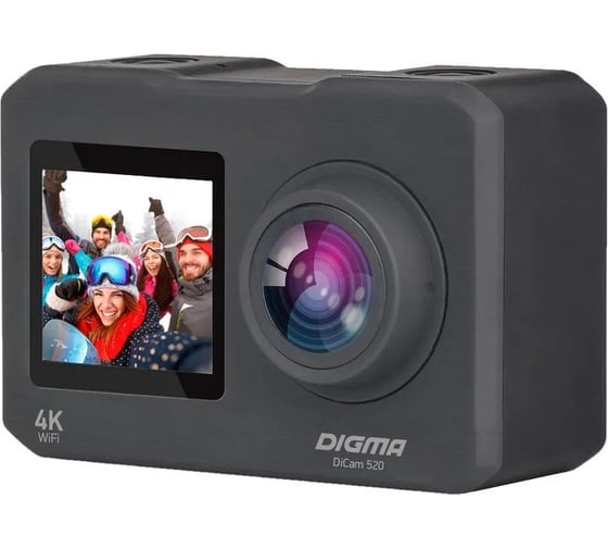 Экшн-камера DIGMA DiCam 520 серая 1420438
