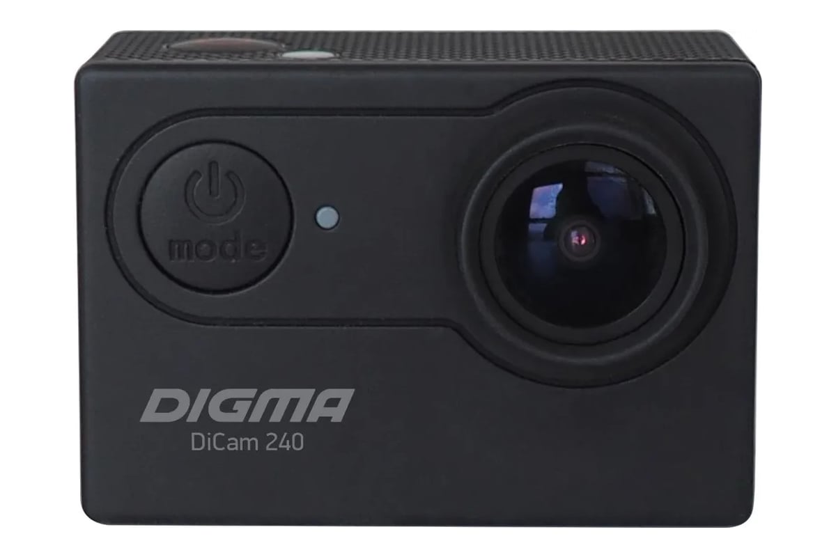 Экшн-камера DIGMA DiCam 240 черный 1622962 - выгодная цена, отзывы,  характеристики, фото - купить в Москве и РФ