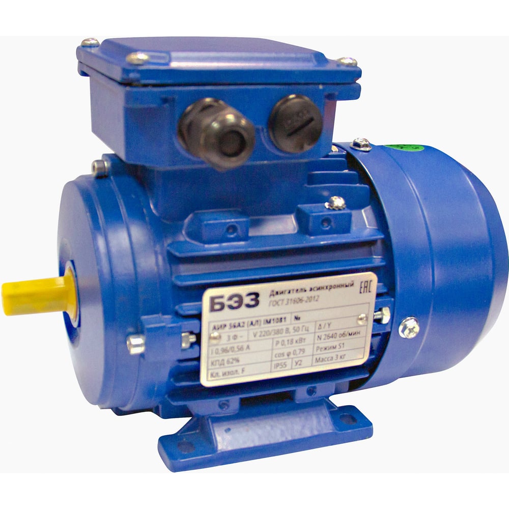 Электродвигатель ТМ БЭЗ АИР 90L2 (Ал) IM1081 (3 кВт/3000 об/мин ...
