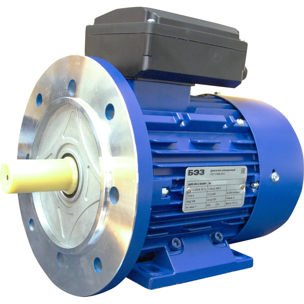 ЭлектродвигательТМБЭЗАИРЕ80C2IM2081(2,2кВт/3000об/мин)22174