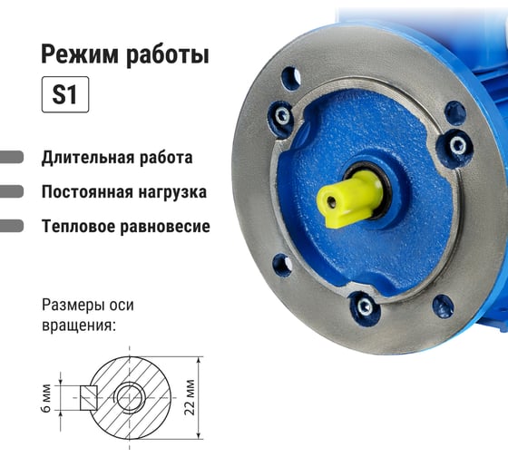 Электро двигатель TDM ELECTRIC АИР 80b2 2.2 квт, 3000 об/мин, 2081 SQ3001-0054