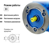Электро двигатель TDM ELECTRIC АИР 80A4 1.1 квт, 1500 об/мин, 2081 SQ3001-0068