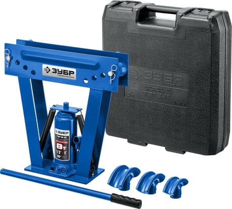 Гидравлический вертикальный трубогиб ЗУБР Профессионал ТВГ-8-K 1/2-1", 8 т в кейсе 43078-08-K_z01