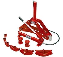 Гидравлический трубогиб ЗУБР 10т, ход штока 315 мм, 8 насадок, 2 ролика 43077-10