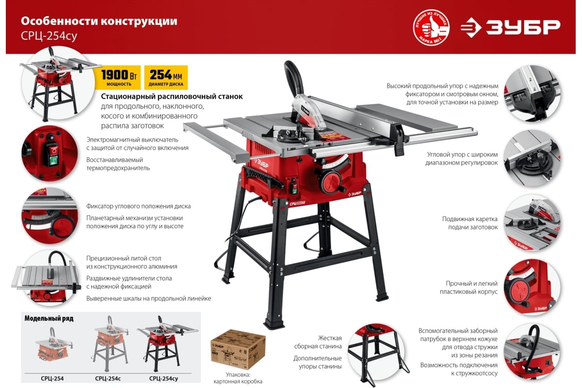 Напольный распиловочный станок ЗУБР 1900 Вт, со станиной и удлинителем  СРЦ-254су - выгодная цена, отзывы, характеристики, 1 видео, фото - купить в  Москве и РФ