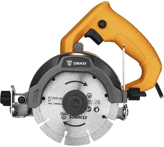 Пила дисковая алмазная DEKO DKCS1450W 115 мм, 1450 Вт, с подачей воды 084-1048
