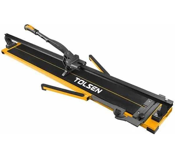 Плиткорез рельсовый усиленный TOLSEN 1200x14 мм, рез 0-60, каретка на подшип., линейка, угломер 41036