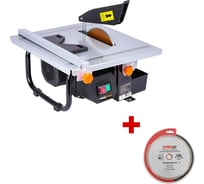 Плиткорез электрический Спец ПРОМО СПЭ-620, 600Вт, 3000 Об/мин, диск 180*22,2мм, емкость для воды, коробка, диск алмазный отрезной 4153/СПЕЦ-0513005