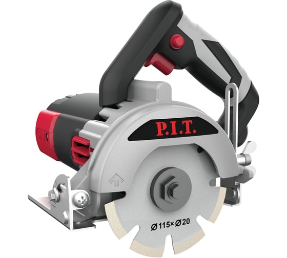 Пила по камню и плитке электрическая P.I.T. 1400Вт, 13000об/мин, 115х20мм, пропил 33мм, наклон 45 PKS115-C 1