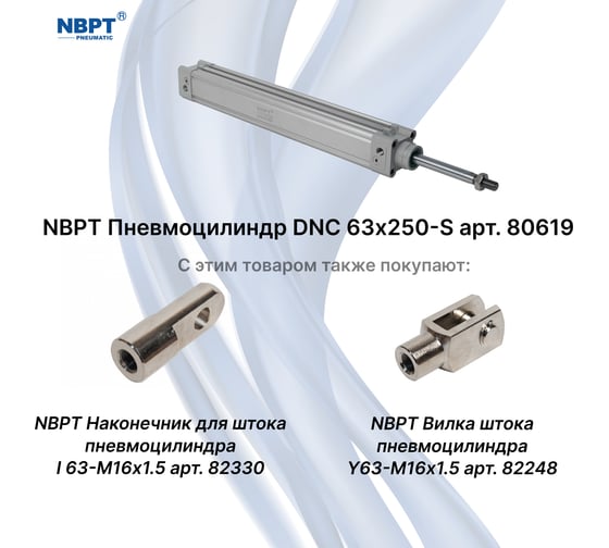 Пневмоцилиндр NBPT DNC 63x250-S 80619
