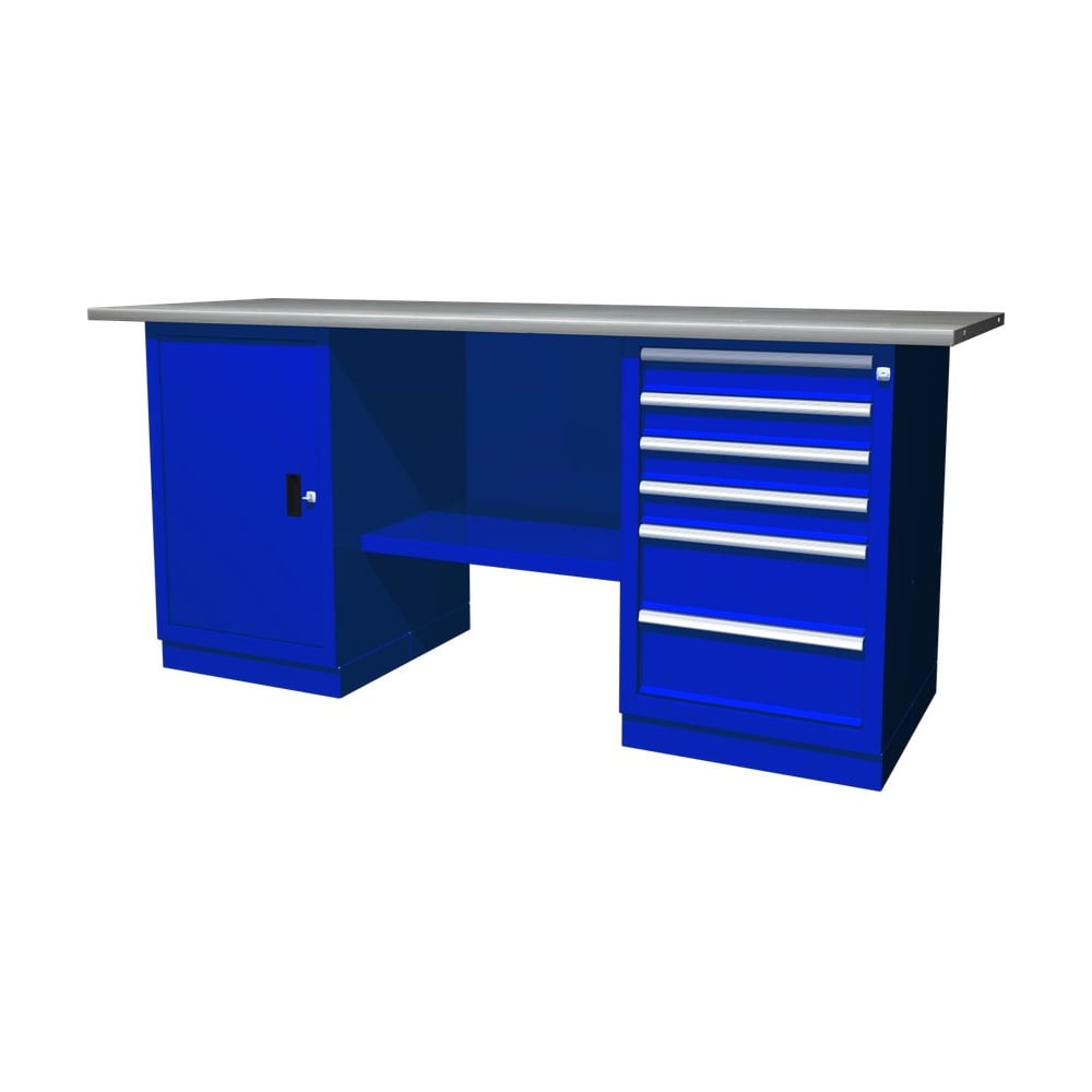 Верстак с двумя тумбами, тумба с 6 ящиками Ombra OWB2-16 55925 ...