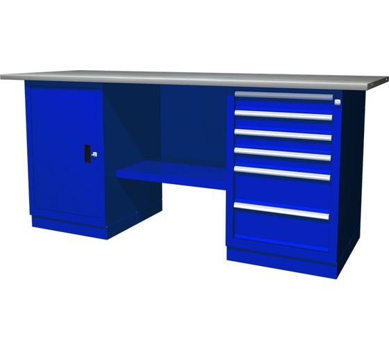 Верстак с двумя тумбами, тумба с 6 ящиками Ombra OWB2-16 55925 1