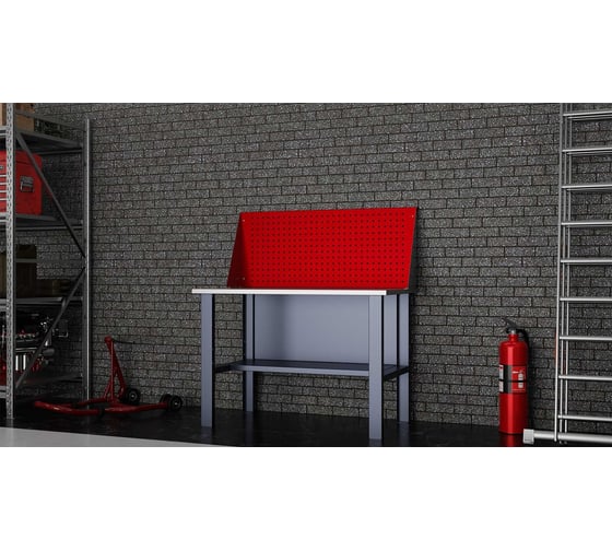 Стол верстак IRONMEBEL Worky WK 1200 c экраном M-IM00088K