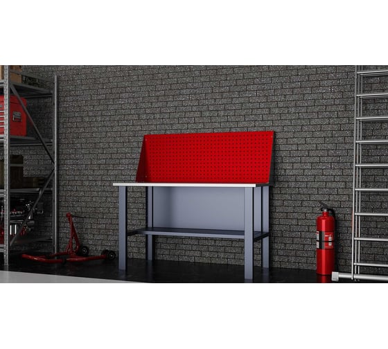 Стол верстак IRONMEBEL Worky WK 1400 c экраном M-IM00093K