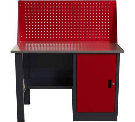 Слесарный однотумбовый верстак IRONMEBEL worky wk-0 1200 с экраном M-IM00108K