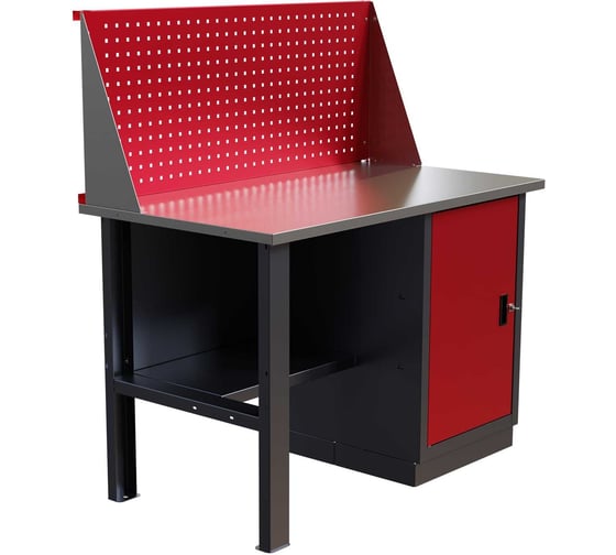 Слесарный однотумбовый верстак IRONMEBEL worky wk-0 1200 с экраном M-IM00108K