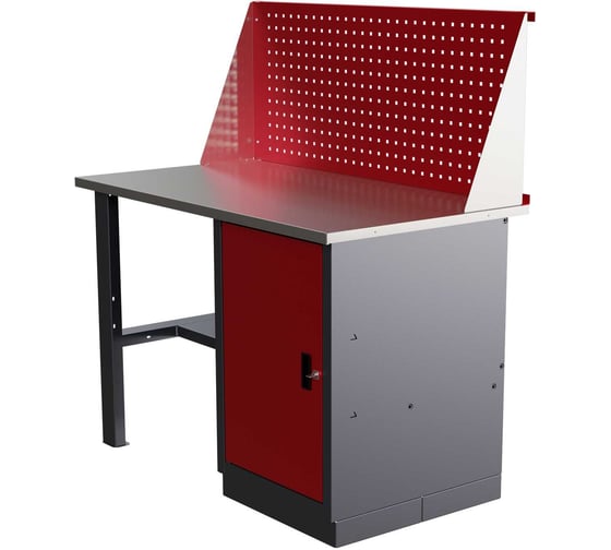 Слесарный однотумбовый верстак IRONMEBEL worky wk-0 1200 с экраном M-IM00108K