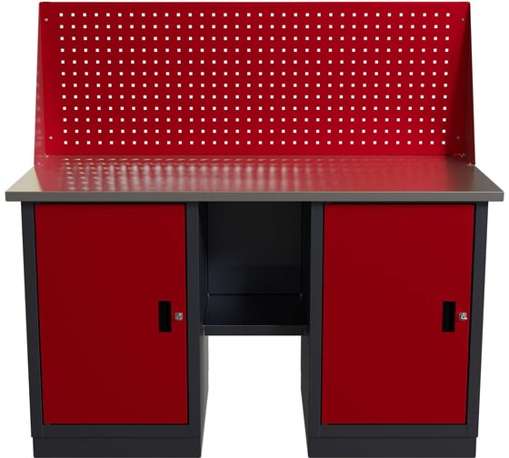Слесарный двухтумбовый верстак IRONMEBEL worky wk-0/wk-0 1400 с экраном M-IM00172K