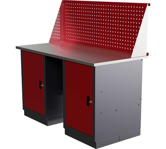 Слесарный двухтумбовый верстак IRONMEBEL worky wk-0/wk-0 1400 с экраном M-IM00172K