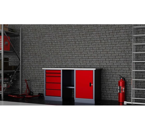 Слесарный двухтумбовый верстак IRONMEBEL worky wk-5/wk-0 1400 M-IM00175K