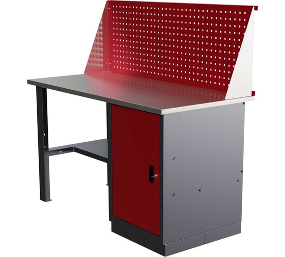 Слесарный однотумбовый верстак IRONMEBEL worky wk-0 1400 с экраном M-IM00124K