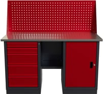 Слесарный двухтумбовый верстак IRONMEBEL worky wk-5/wk-0 1400 с экраном M-IM00176K