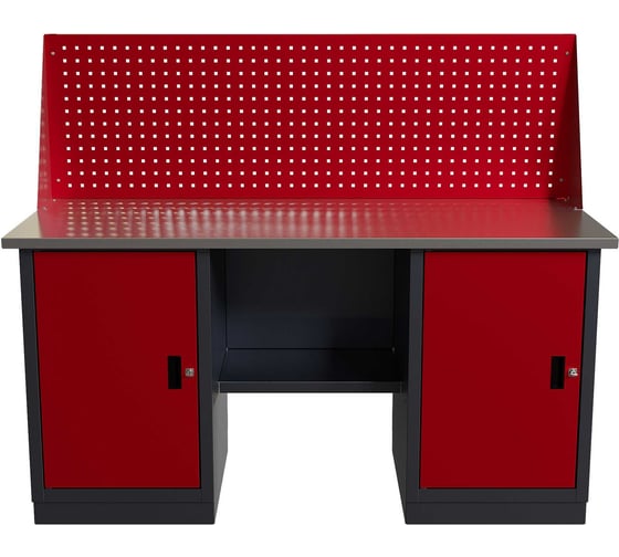 Слесарный двухтумбовый верстак IRONMEBEL worky wk-0/wk-0 1600 с экраном M-IM00184K