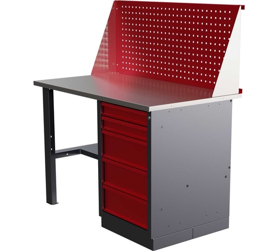 Слесарный однотумбовый верстак IRONMEBEL worky wk-5 1200 с экраном M-IM00116K